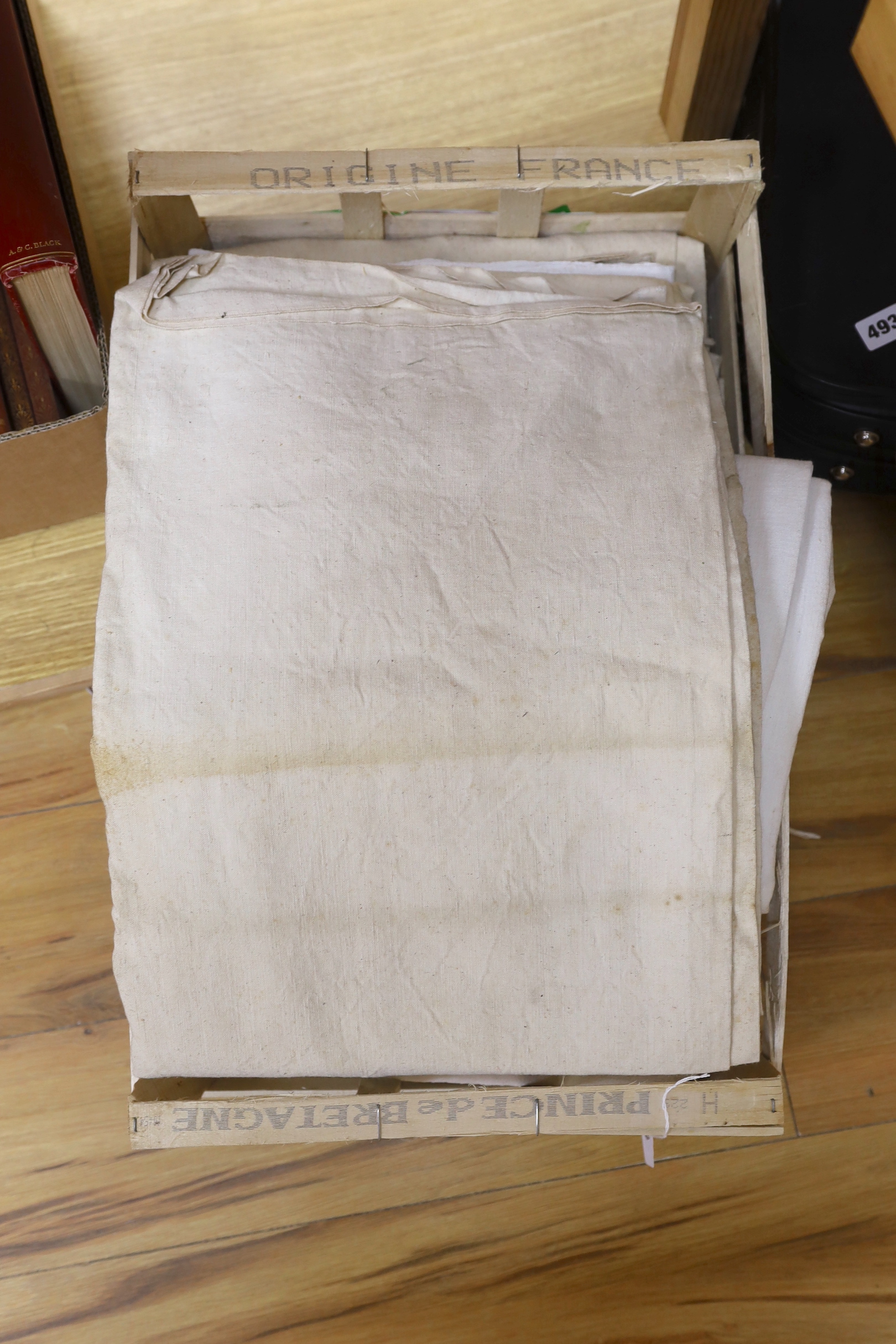 Six French provincial linen sheets